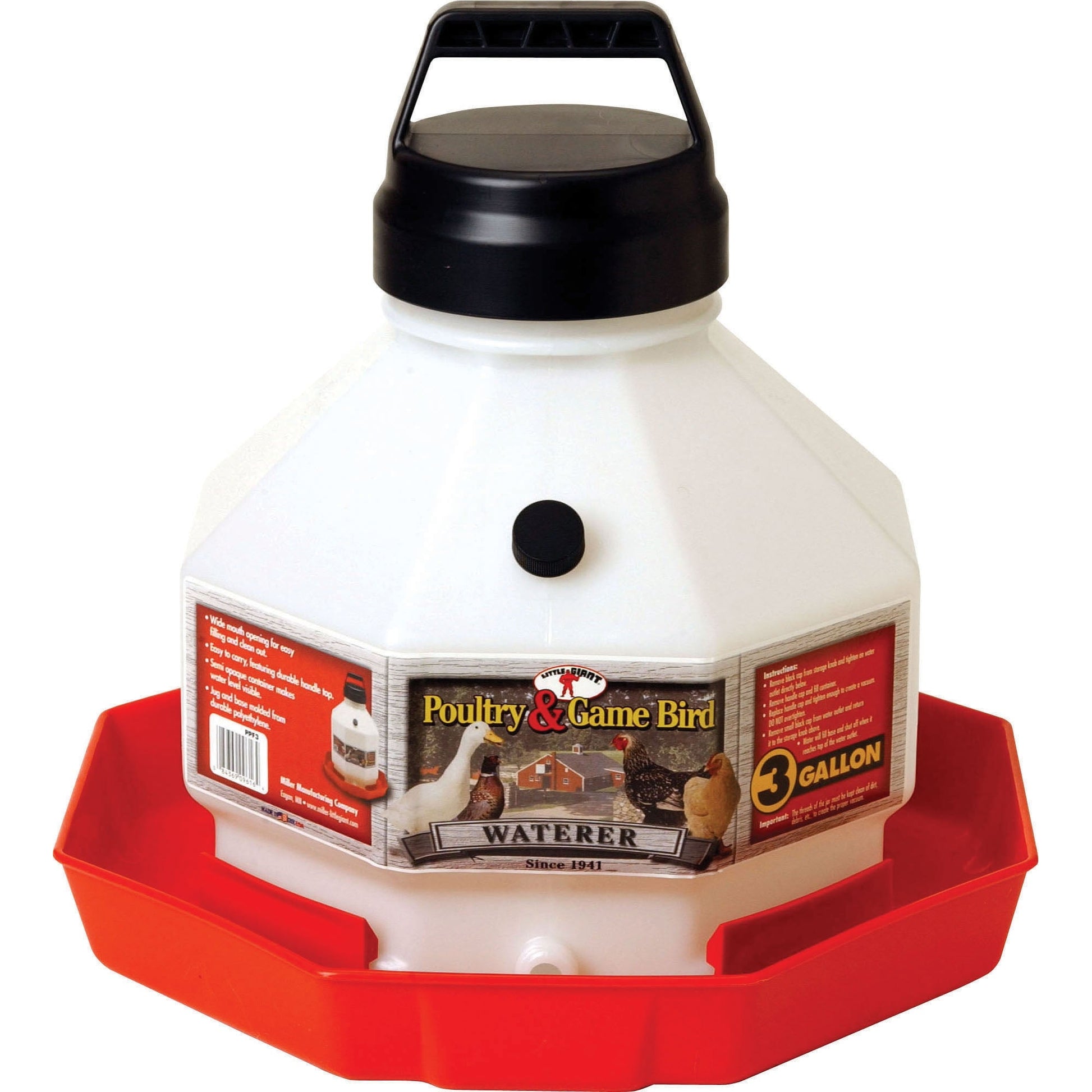 Little Giant Plastic Poultry Waterer 7 Gallon Red