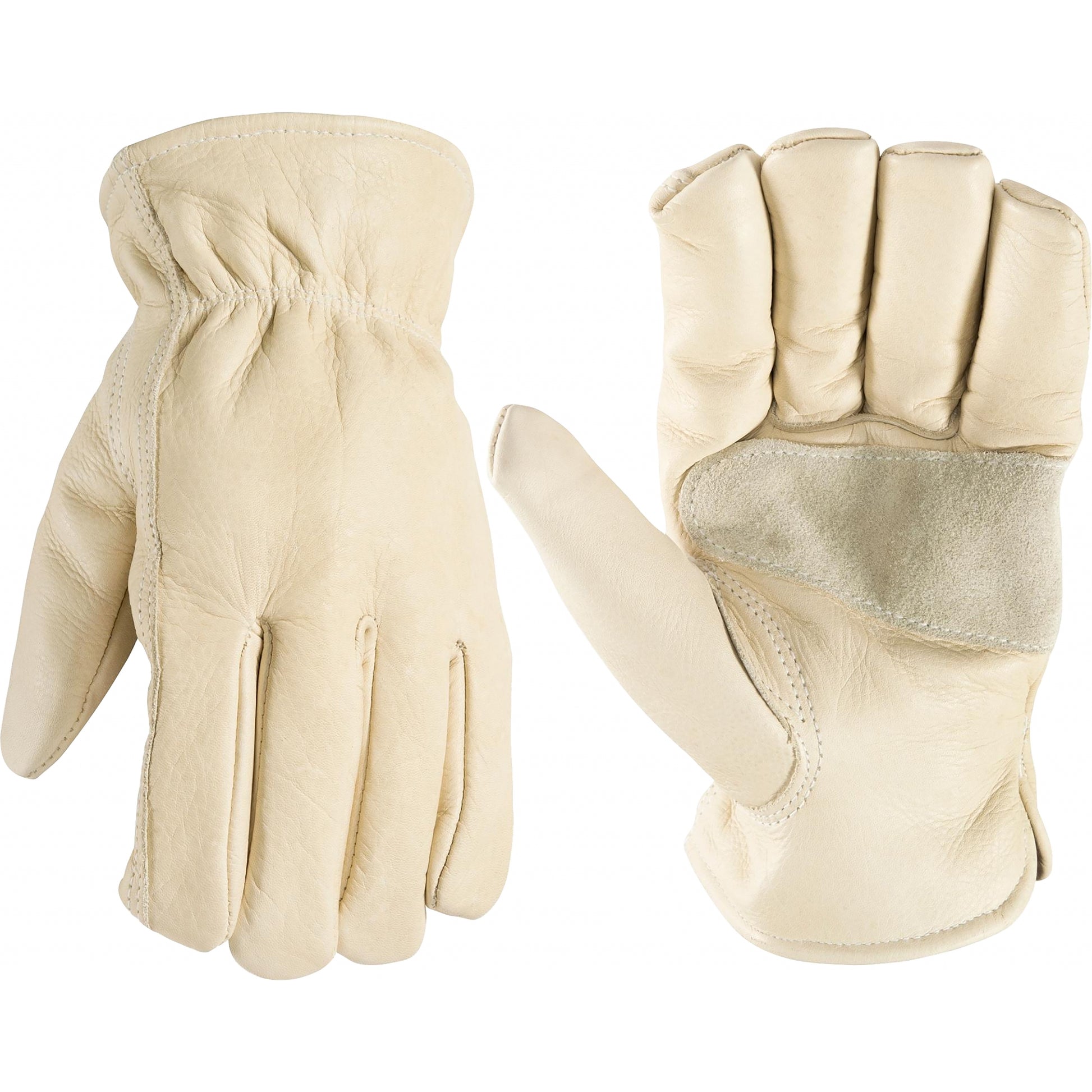 Wells Lamont Mens Cowhide Slip-On Work Gloves