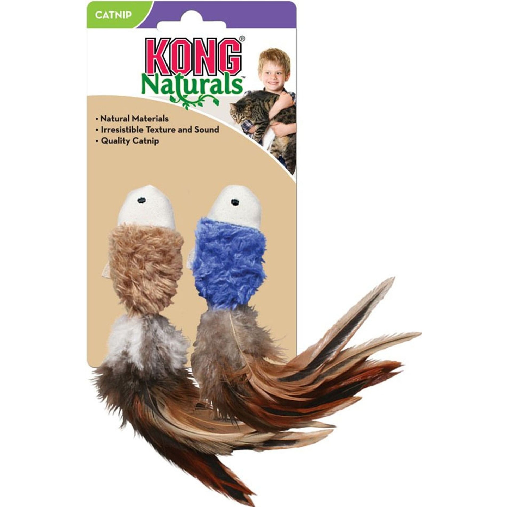 KONG Naturals Crinkle Fish - 2 Pack