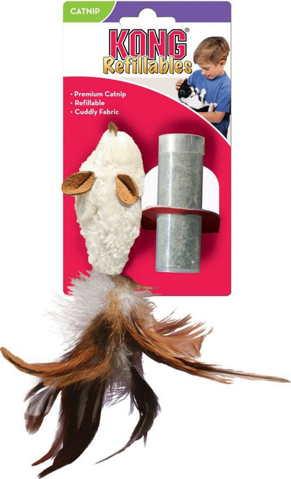 KONG Refillable Feather Mouse Cat Toy