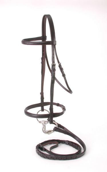 Premium Leather Raised Snaffle Bridle Fancy