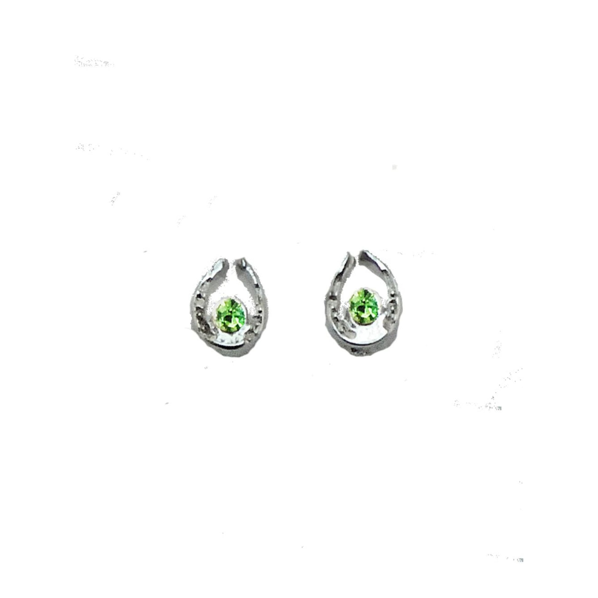 Finishing Touch Hrsshoe Birthstone Earrings Jan