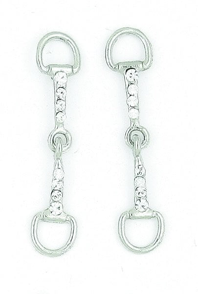 Finishing Touch Snaffle Bit Earrings with Crystal Stones