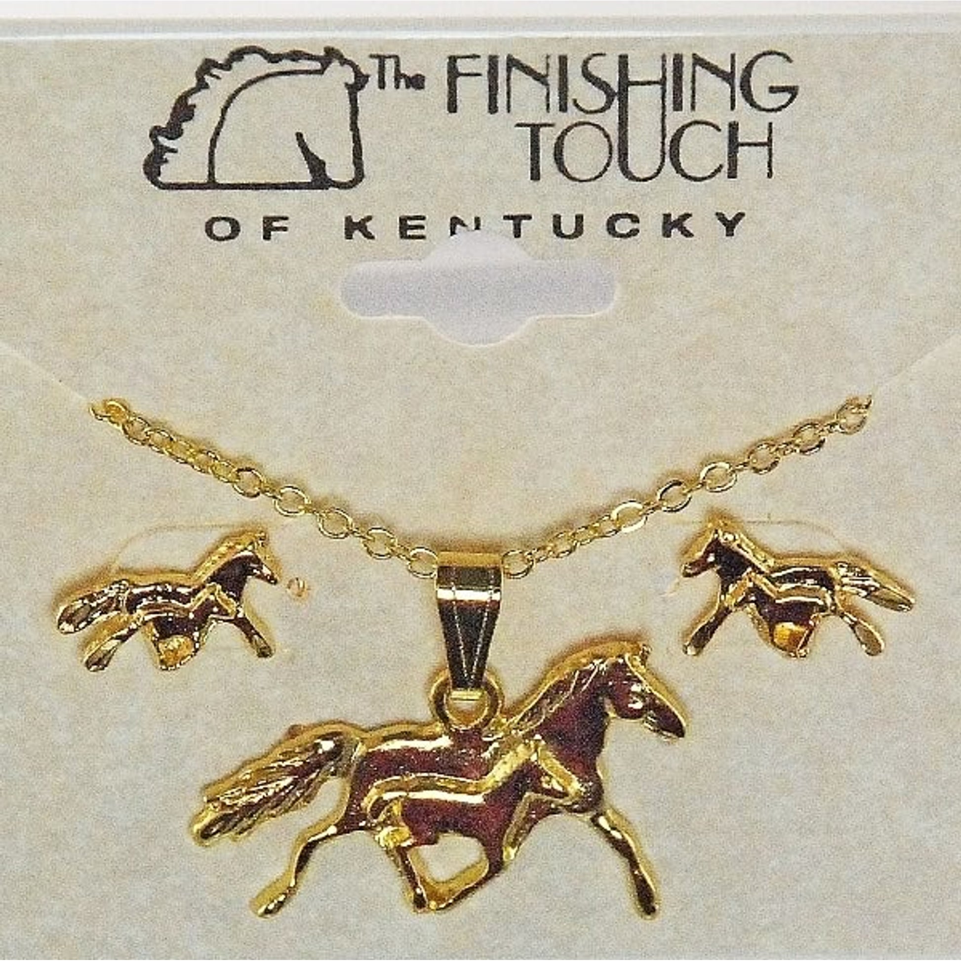 Finishing Touch Mare And Foal Gift Set Gold Finish