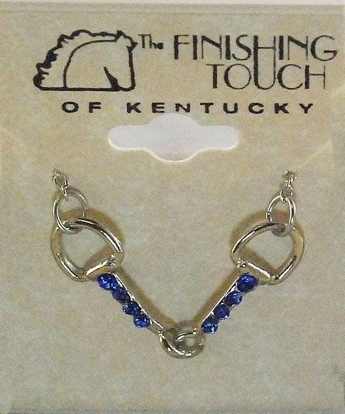 Finishing Touch Snaffle Bit with Sapphire Stones Necklace