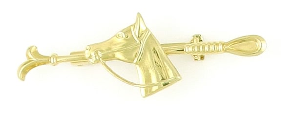 Finishing Touch Riding Crop with Horse Head Stock Pin