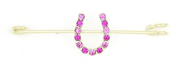 Finish Touch 2-Tone Rhinestone Horseshoe Pin 2in