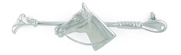 Finishing Touch Horsehead with Reins On Crop Stock Pin