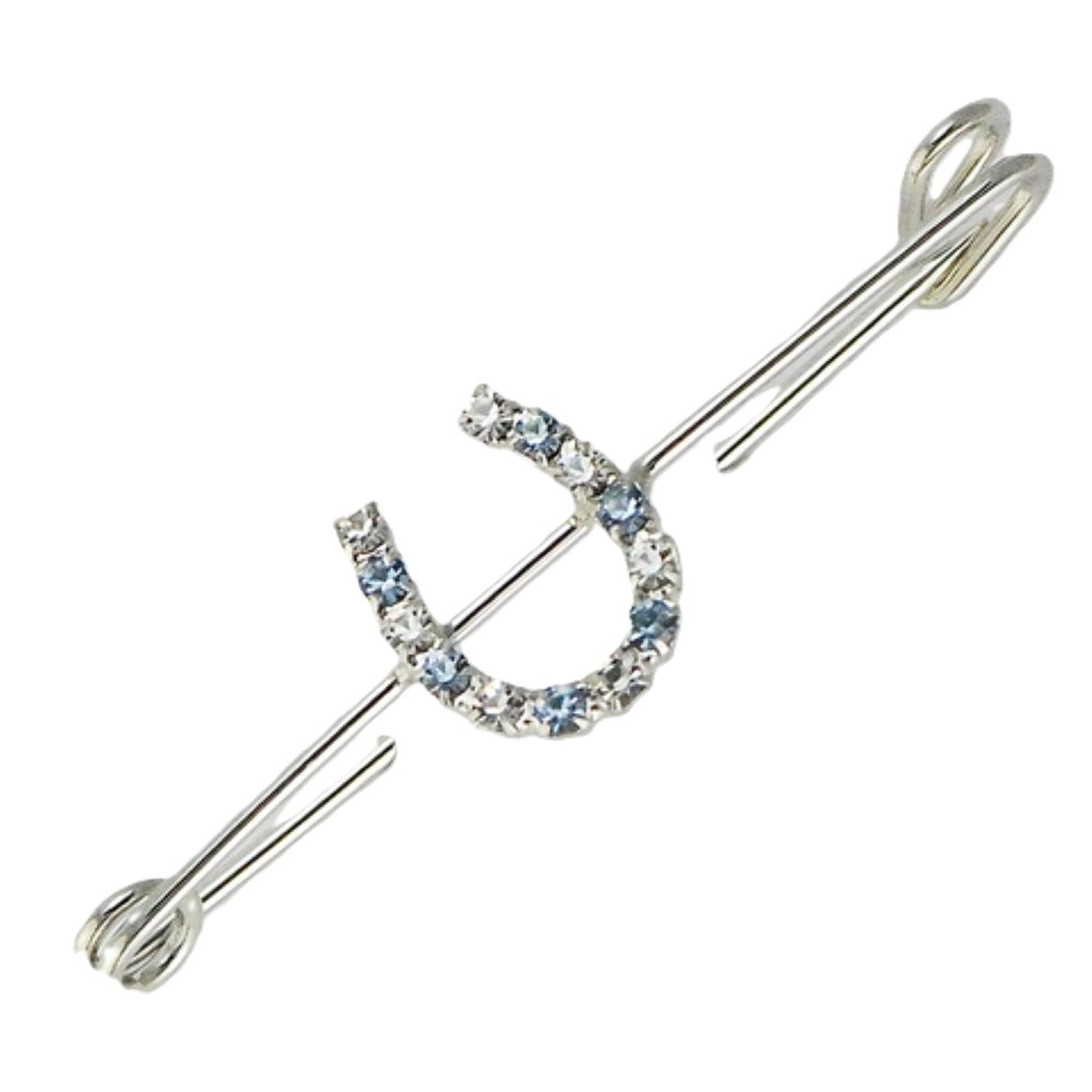 Finishing Touch Crystal Rondelle Stock Pin - Light Sapphire