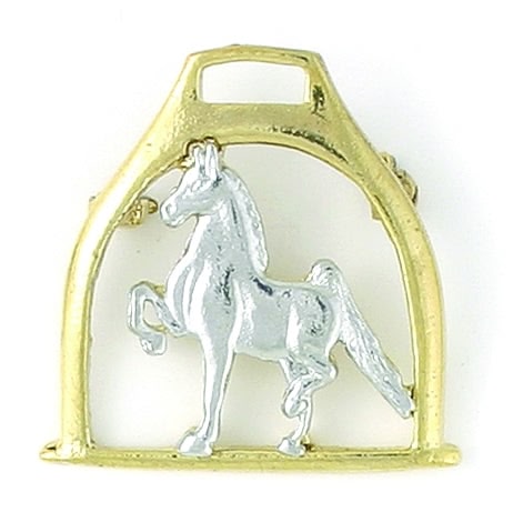 Finishing Touch 2-Tone Saddlebred On Stirrup Pin