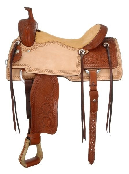 Silver Royal Coyote Cutter Saddle Pkg 15.5 Med Tan