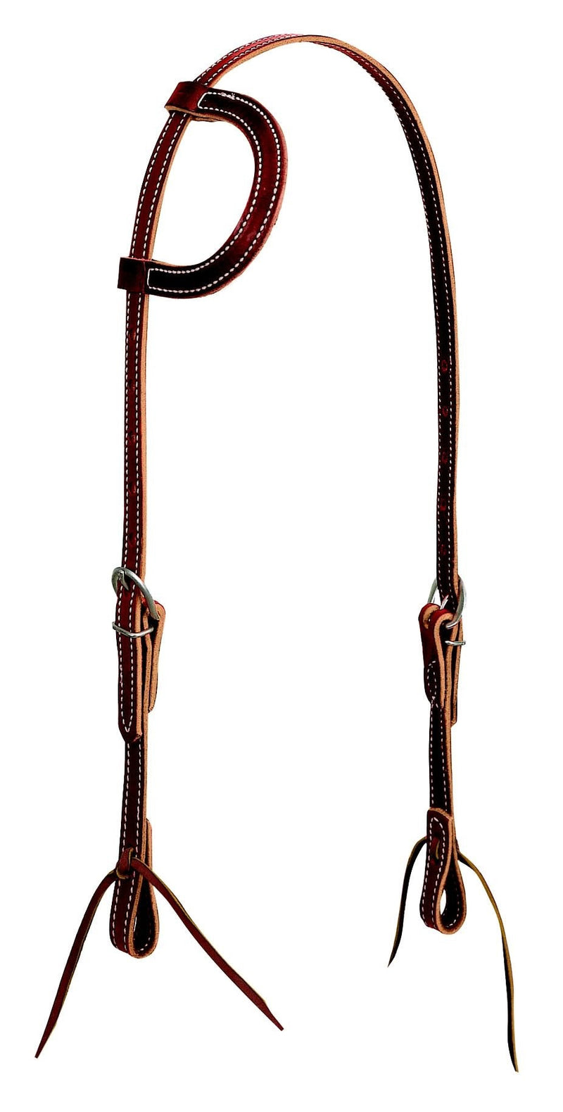 Weaver Brown Latigo Flat Sliding Ear Headstall