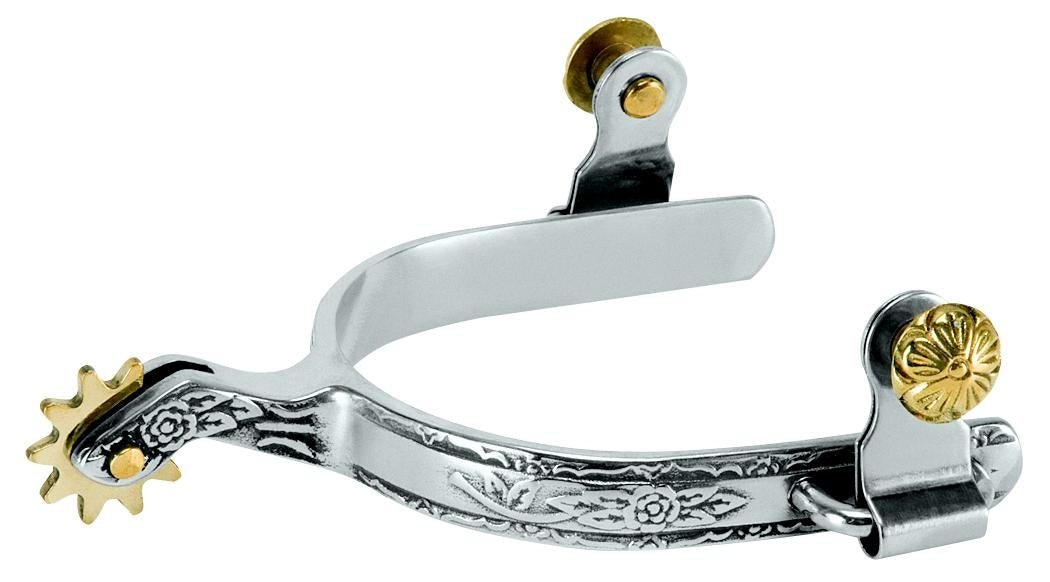 Weaver SS Ladies Roping Spurs with Engraved Band– StateLineTack
