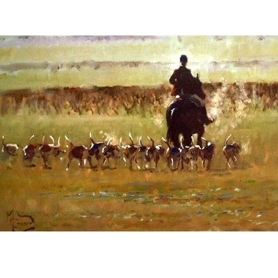 Going Away (Fox Hunting) Blank Greeting Cards - 6 Pack