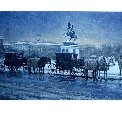 Snow in Vienna Blank Greeting Cards - 6 Pack