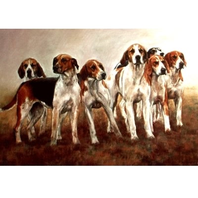 The Magnificent Seven (Foxhounds) Blank Greeting Cards - 6 Pack