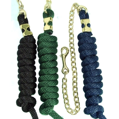 Braided Poly Lead Brass Plated Chain 8ftx24 HntGrn