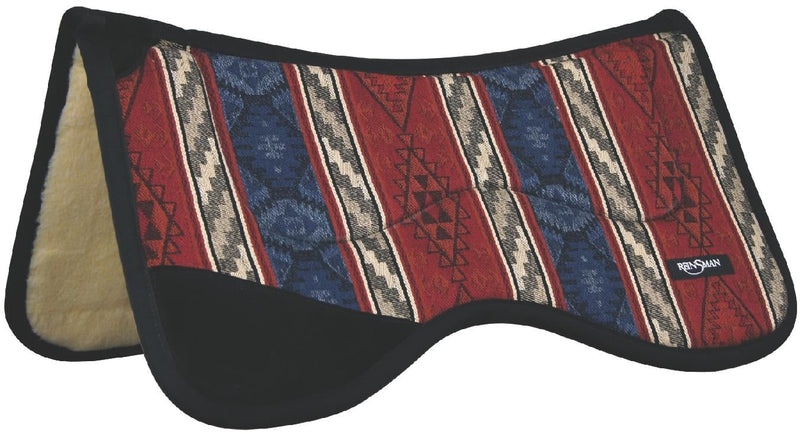 Reinsman Fleece Tunnel Contour Herculon Pad with Leg Cutout -Run Bull Onyx Print