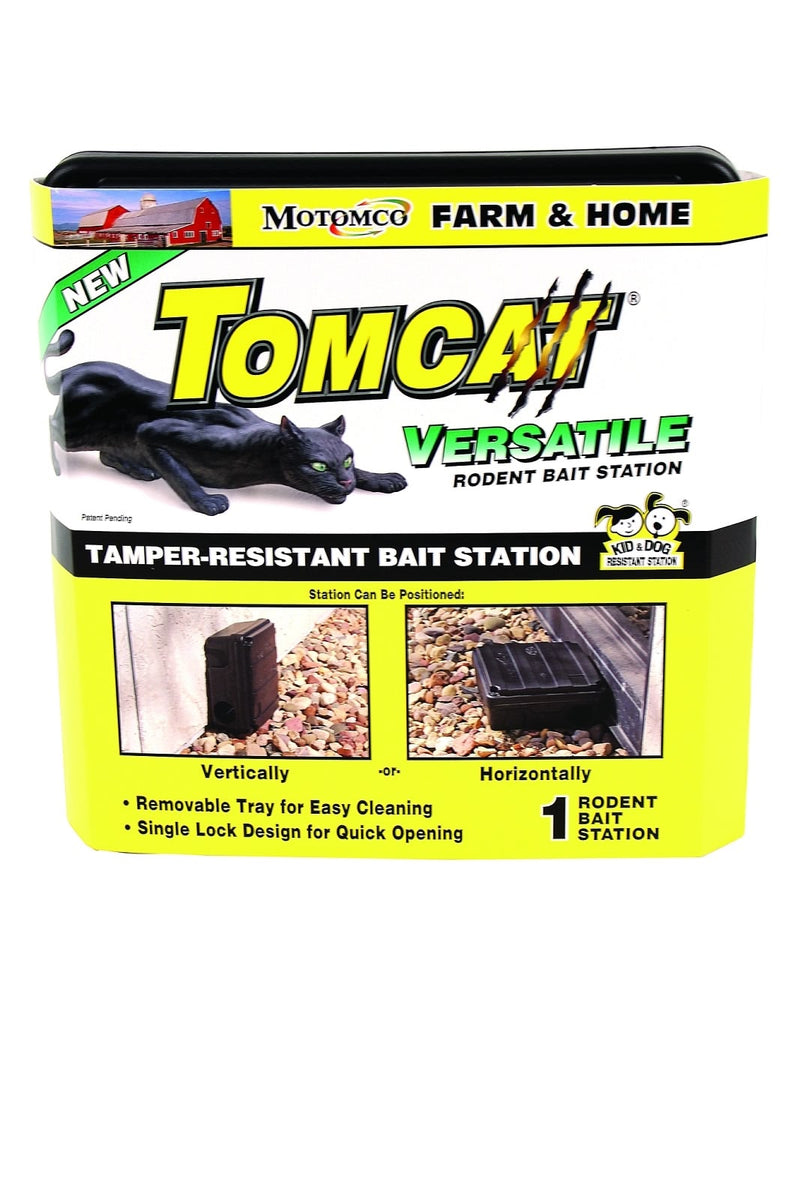 Tomcat Versatile Rodent Bait Station 9X9X4 Black