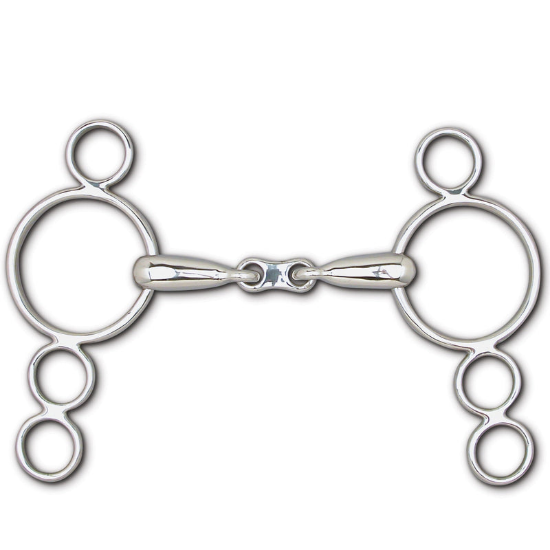 Toklat Hollow Mouth French Snaffle 4-Ring Gag 5