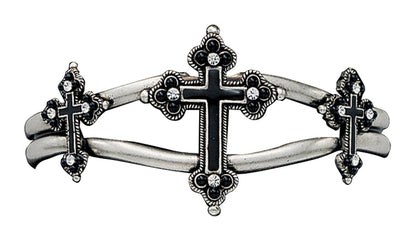Montana Antiqued Trefoil Cross Cuff Bracelet