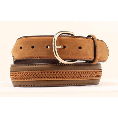 Nocona Center Lacing Mens Belt 28 Brown