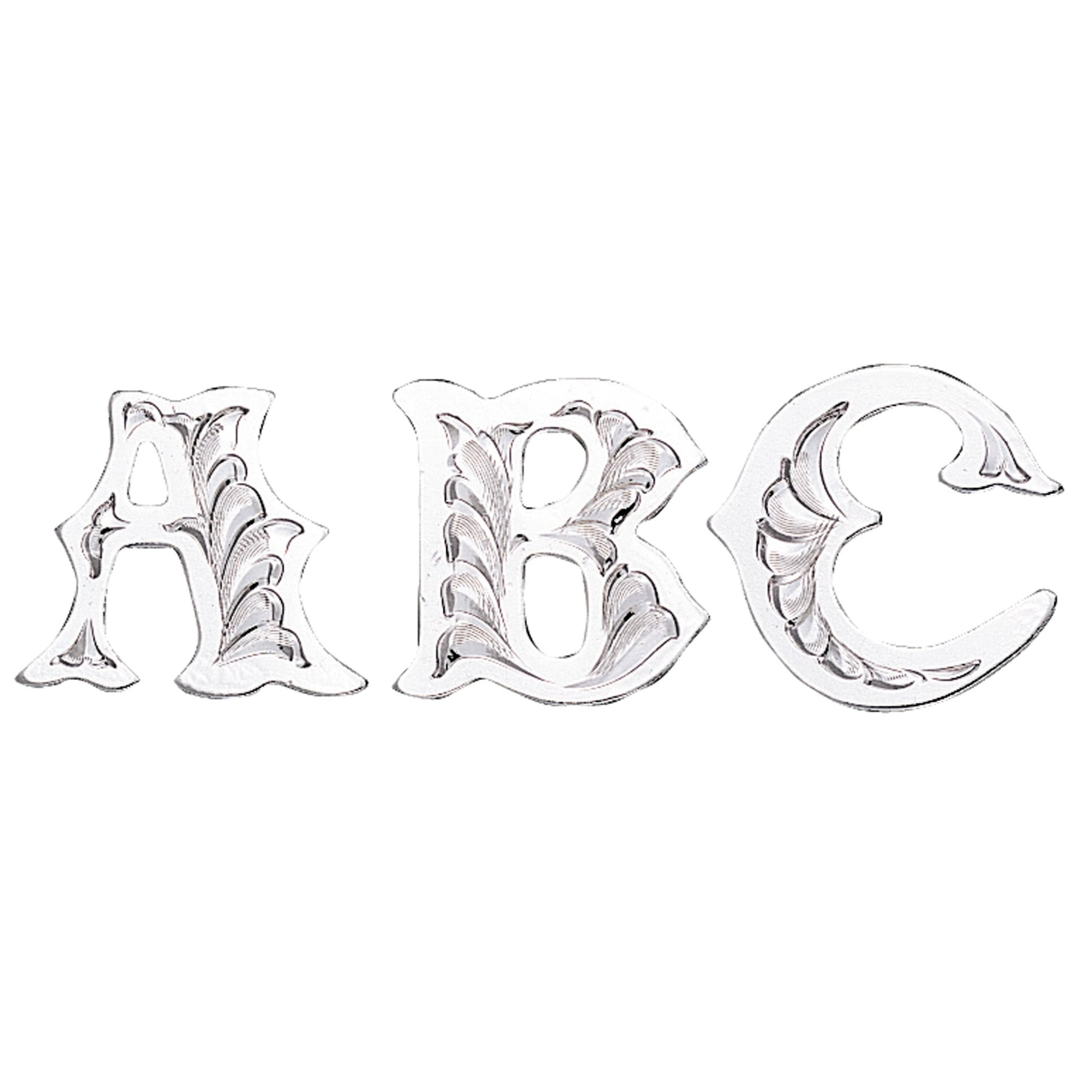 Montana Silversmiths Silver Trim Letter 3/4 Bk/Wh