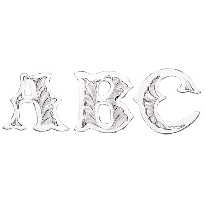 Montana Silversmiths Silver Trim Letter 3/4 Bk/Wh