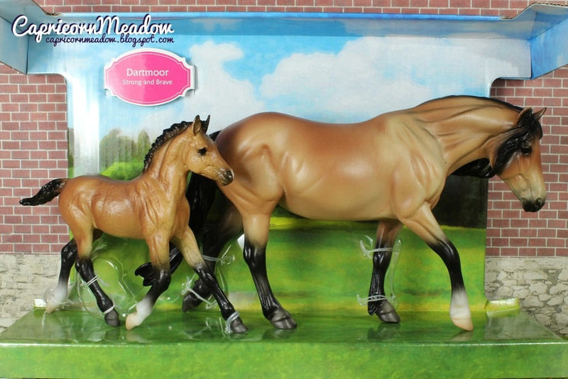 Breyer Classics Bay Dartmoor Pony Mare & Light Bay Foal