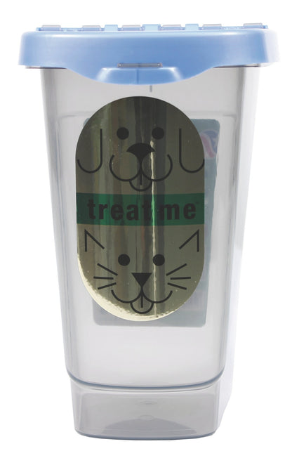 Treat Me Pet Treat Container 2 Lb Blu/Smoke