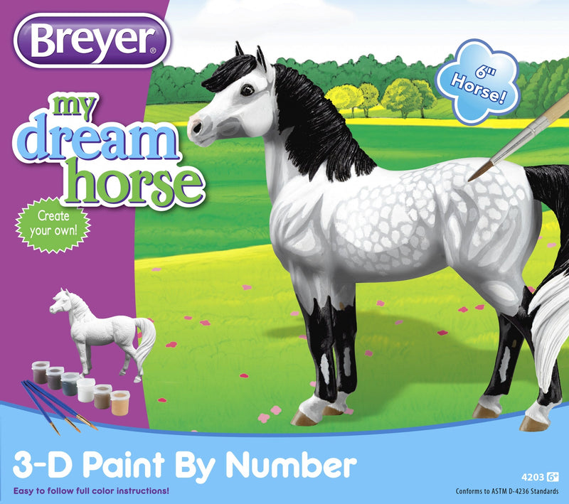 Breyer My Dream Horse Dappled Grey Pony 3D Paint-By-Number