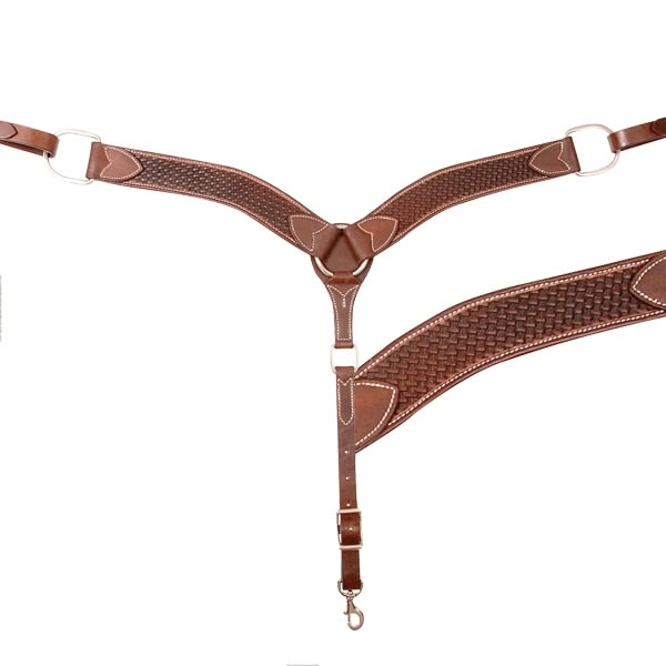 Cashel Basket Stamped 2 Breast Collar 2 Brn
