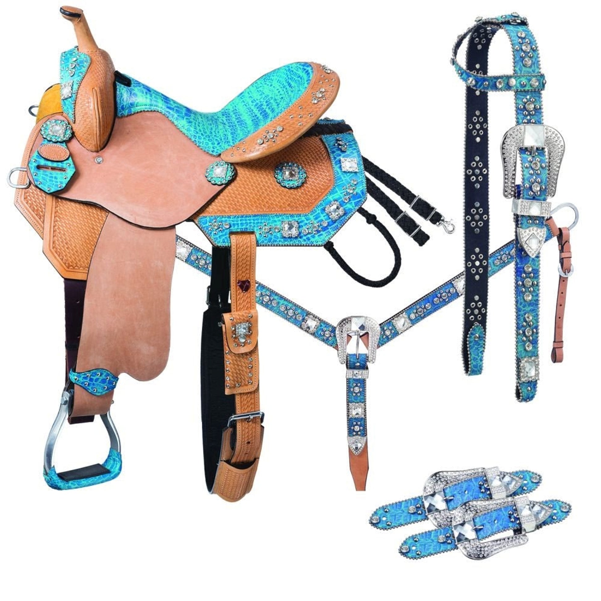 Silver Royal Trinity Belt Barrel Saddle 5-Pc Pkg