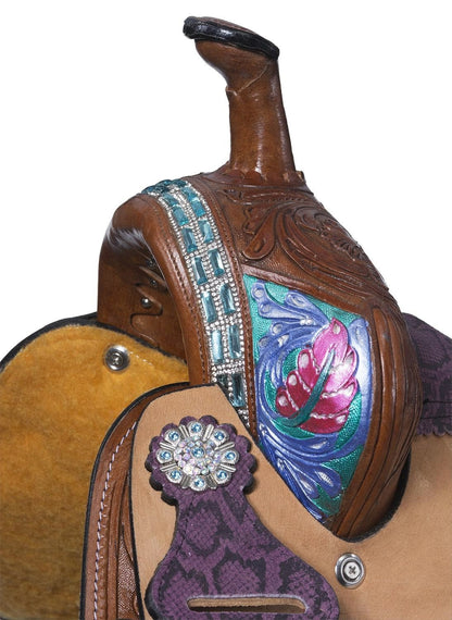 Silver Royal Macaelah Barrel Saddle