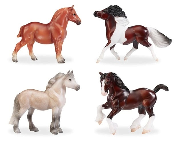 Breyer Stablemates British Pony and Draught Set