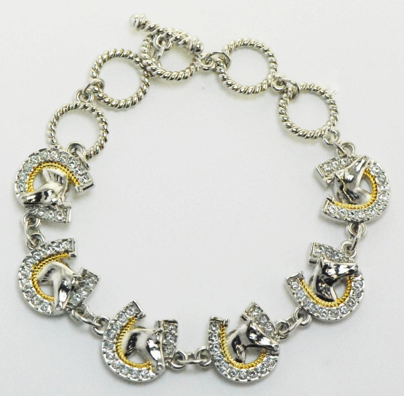Western Edge Jewelry Horseshoe Horsehead Bracelet
