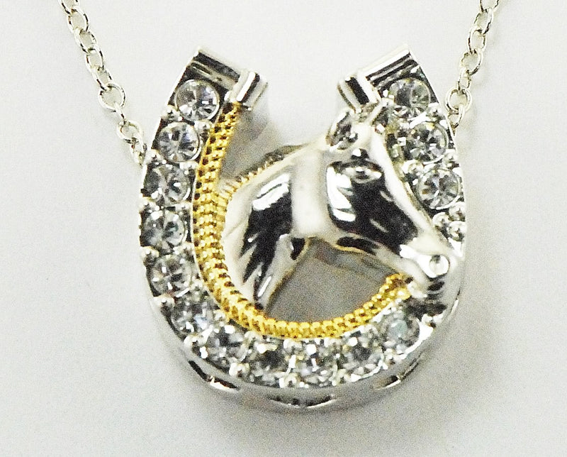 Western Edge Jewelry Horseshoe Horsehead Necklace