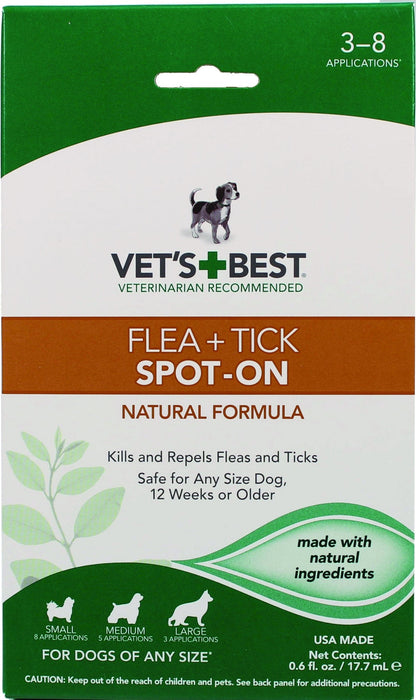 Vets Best Natural Flea/Tick Dog Spot-On