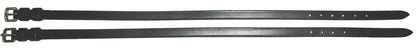 Hdr Leather Spur Straps with Plain Buckle 16 Black