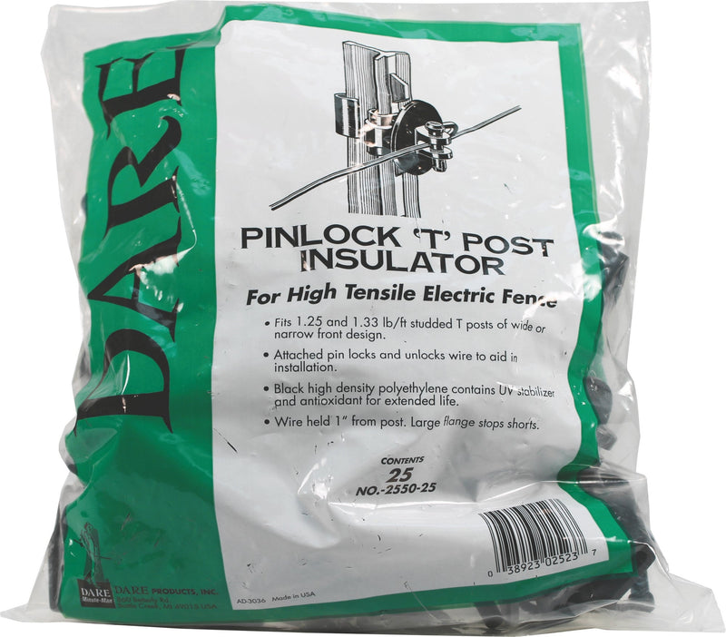Pinlock Insulator For T-Posts Black