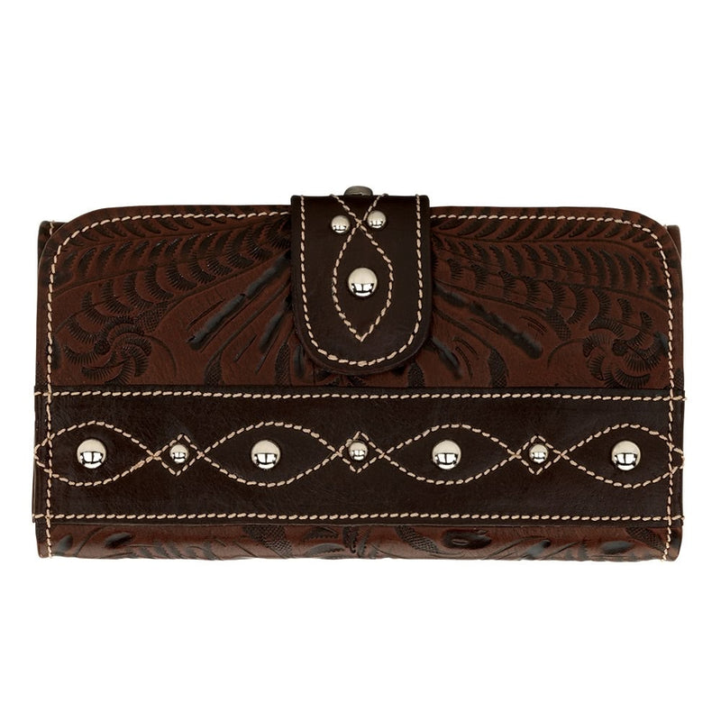 AMERICAN WEST Annie's Secret Tri-Fold Wallet - Chocolate Brown