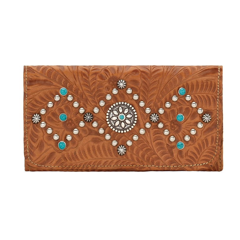AMERICAN WEST Canyon Creek Tri-fold Wallet - Golden Tan