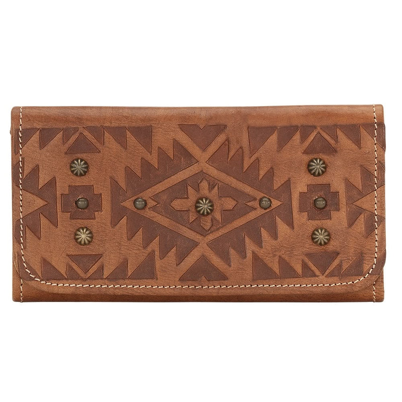 AMERICAN WEST Mystic Shadow Tri-Fold Wallet - Tan