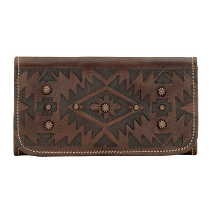 AMERICAN WEST Mystic Shadow Tri-Fold Wallet - Tan