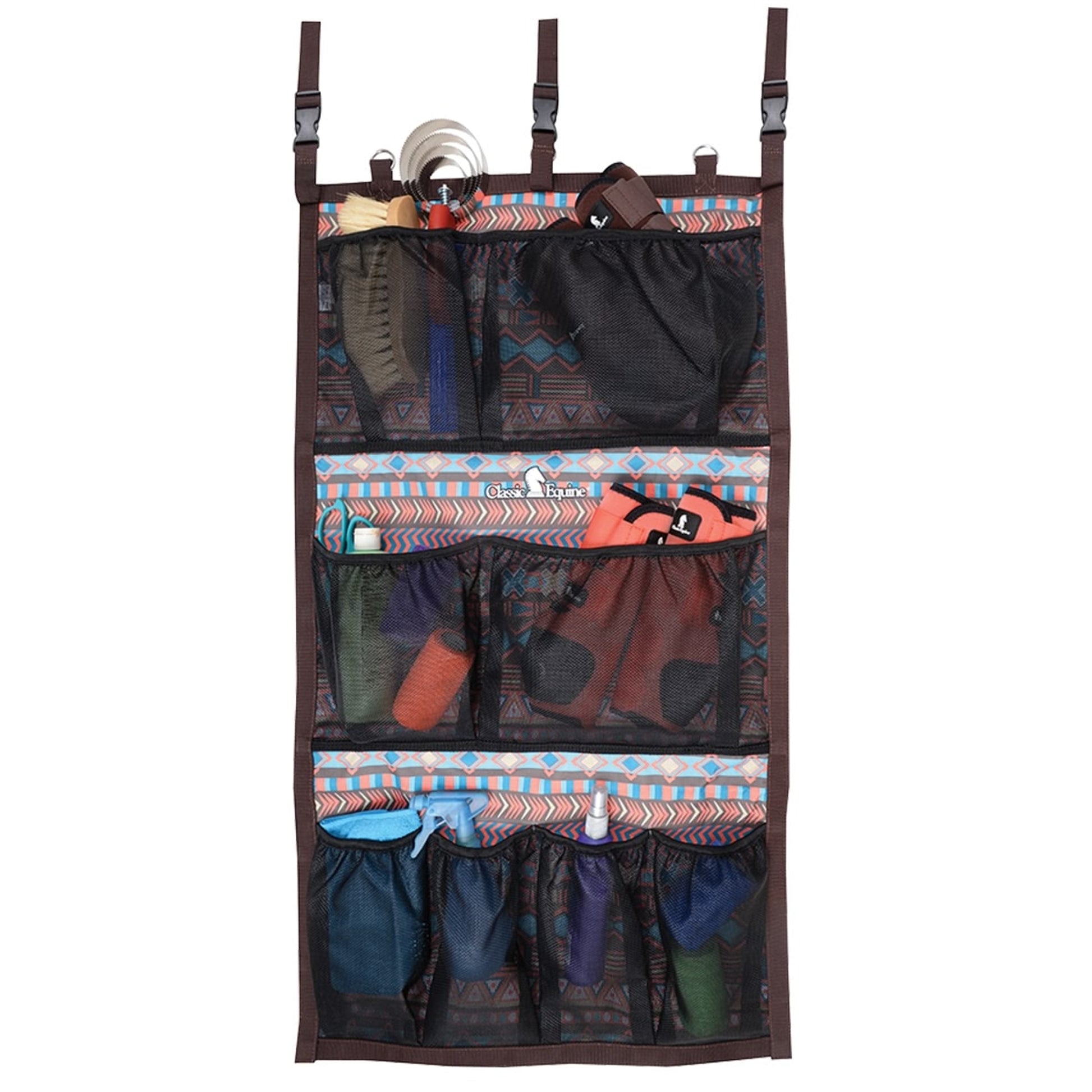 Classic Equine Hanging Groom Case - Teal Diamond