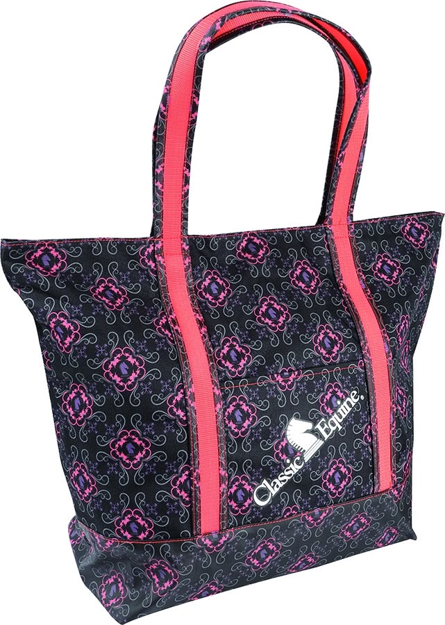 Classic Equine Large Tote - Coral Knight