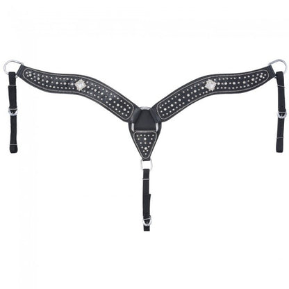 Tough1 Starlight Breast Collar with Crystal Conchos
