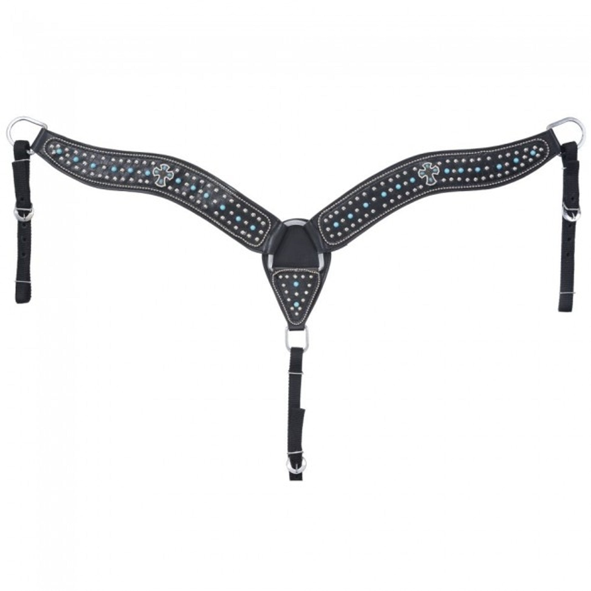 Tough1 Eclipse Starlight Turq Cross Breast Collar