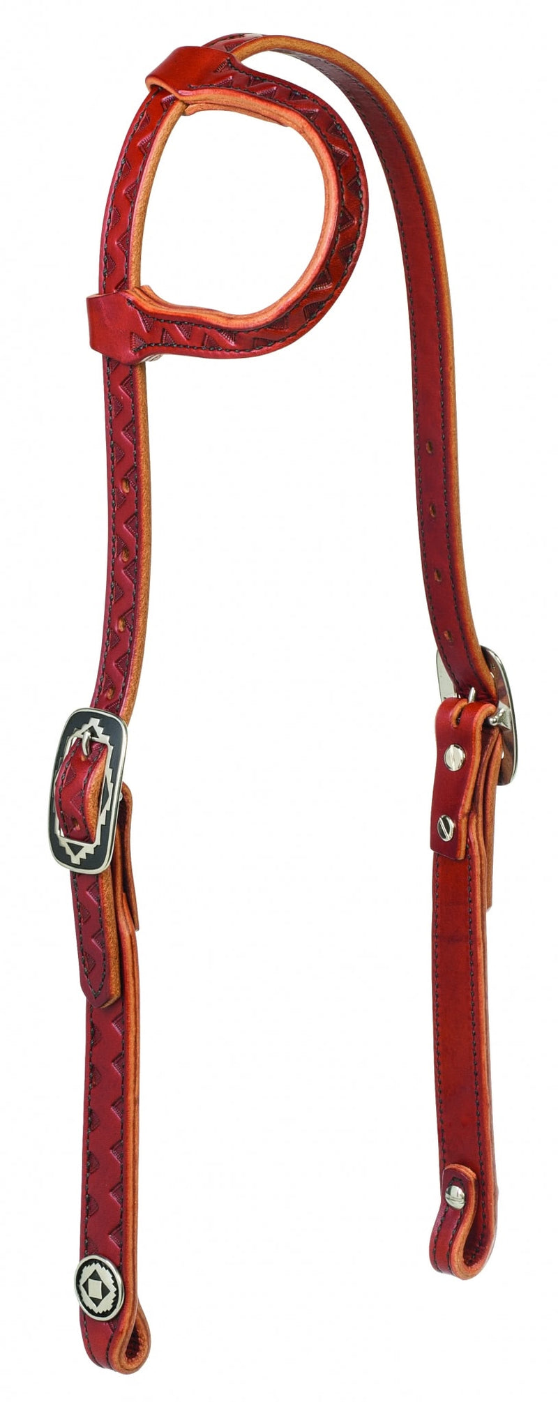 Weaver Chevron Hand Tooled Sliding Ear Headstall