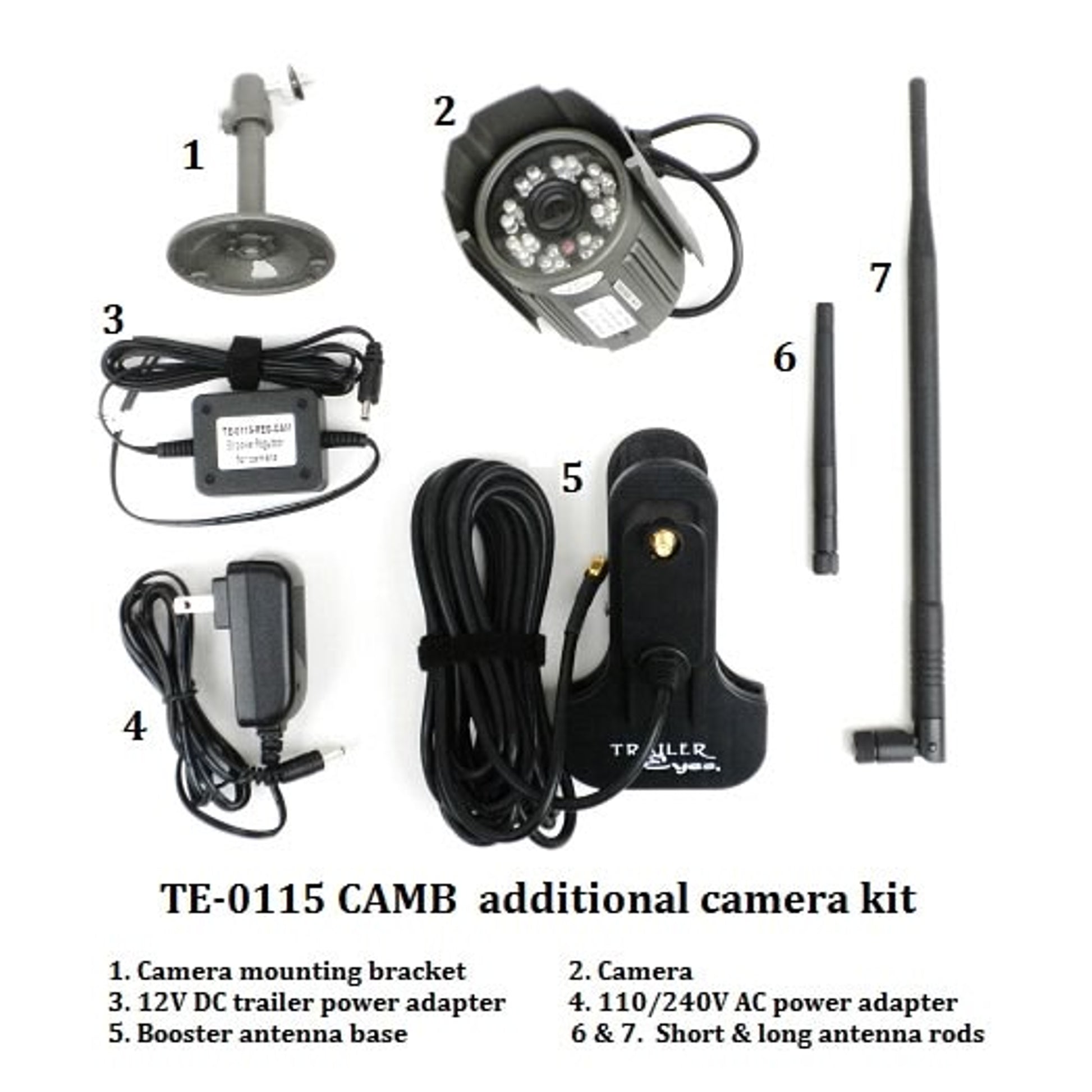 Trailer Eyes Additional Camera Kit for TE-0115